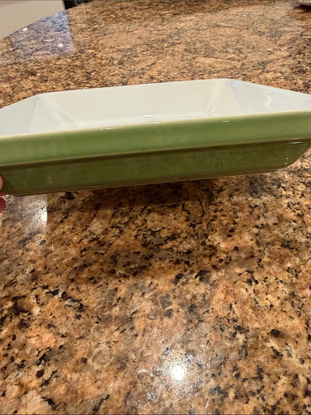 Emile Henry approx 9 in square ovenware casserole bake dish - green